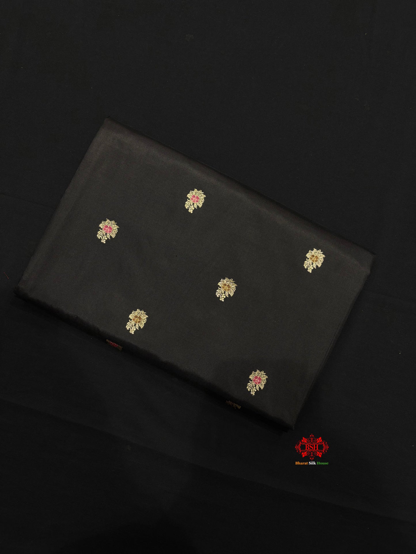 Pure Banarasi  Handloom Katan Silk Antique Meena Zari Saree In Shades Of Black - Pure Kataan Silk - 