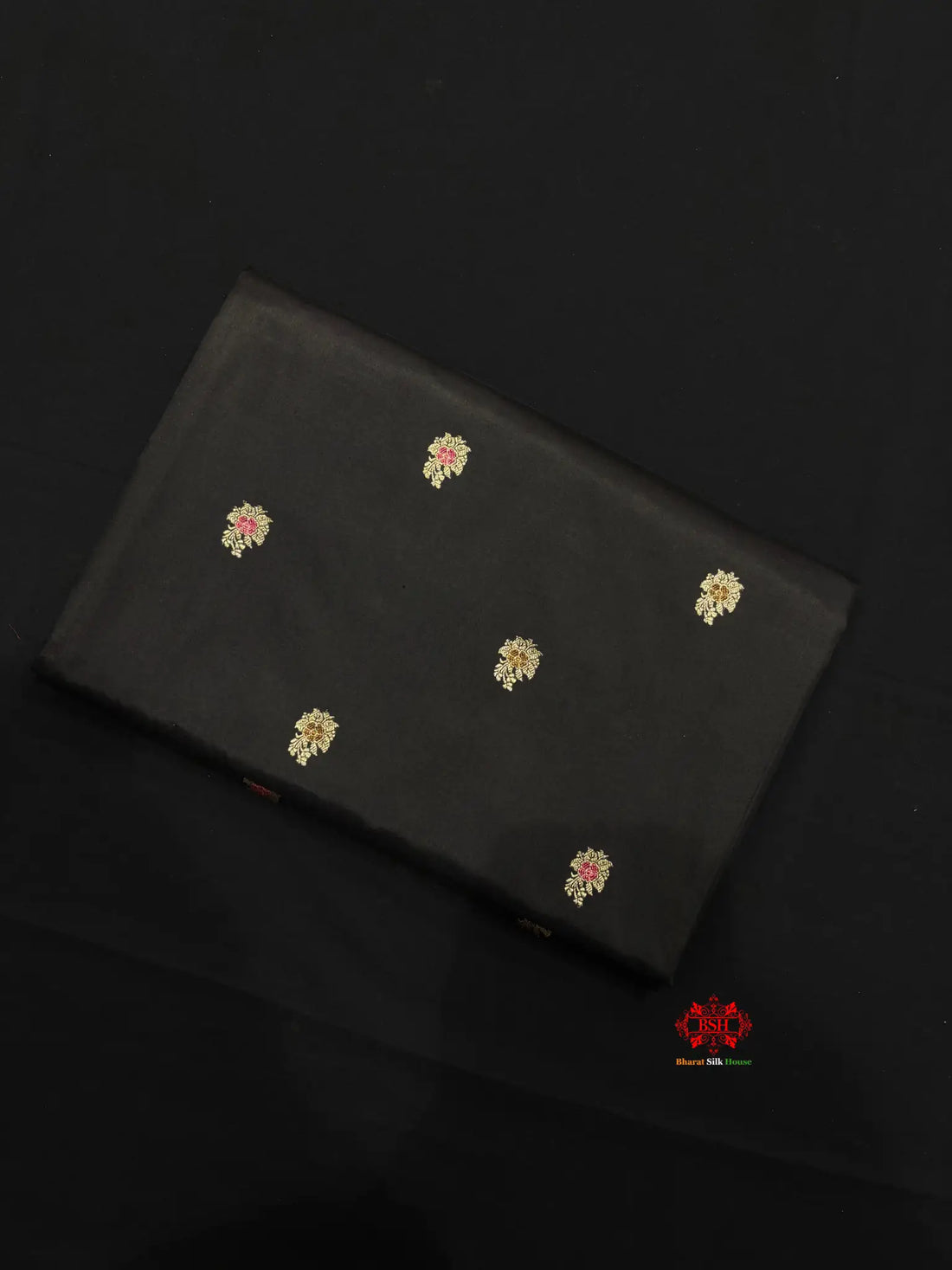 Pure Banarasi  Handloom Katan Silk Antique Meena Zari Saree In Shades Of Black - Pure Kataan Silk -
