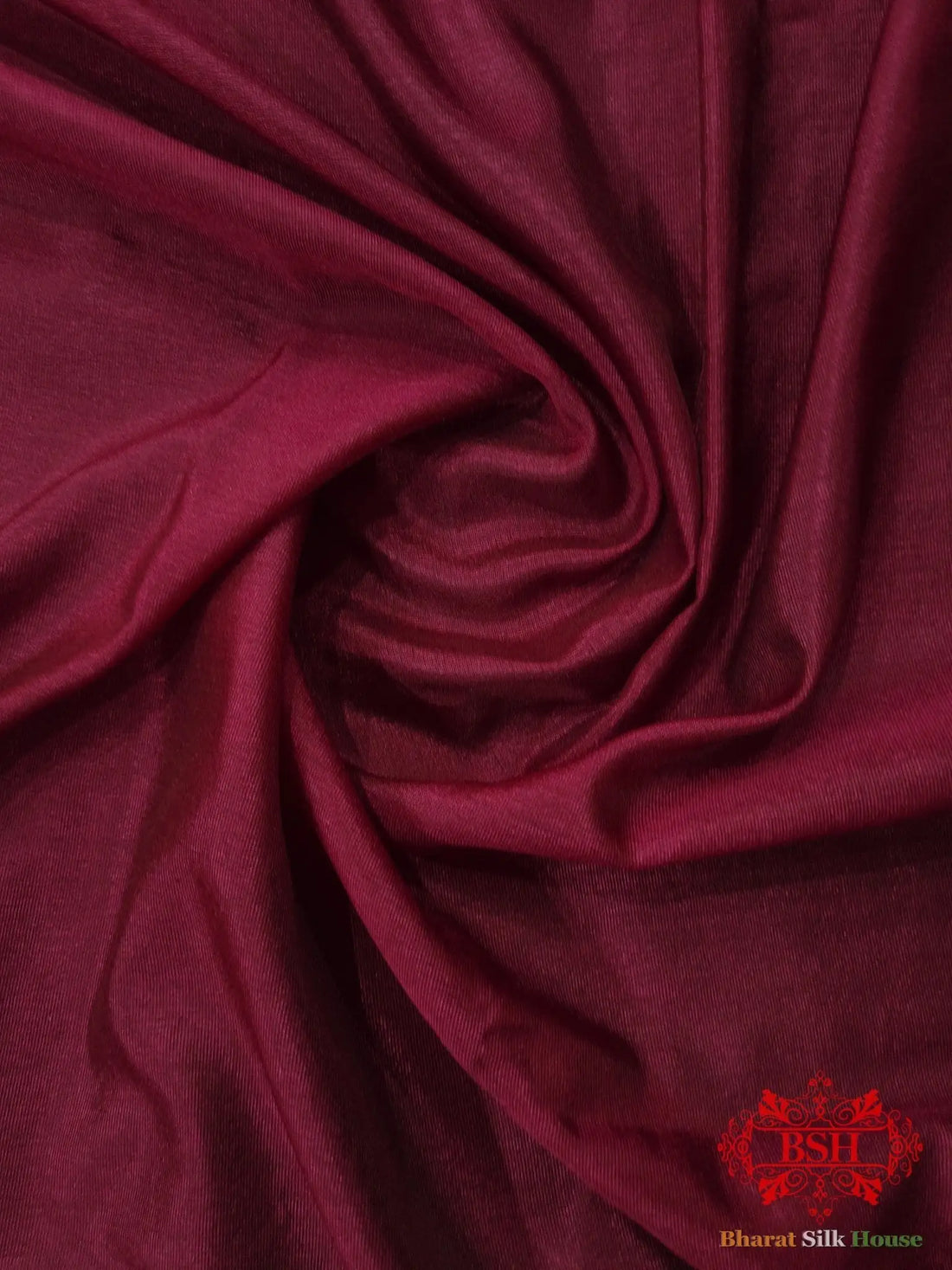 Shade Of Garnet Banaras Ghats Weaved Silk Saree - Bharat Silk House Semi-Silk