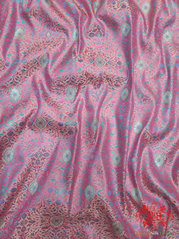 Shade Of Peach Dohri Resham Zari Booti Tanchoi Silk Saree - Bharat Silk House Tanchoi katan
