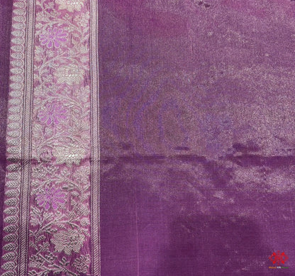 Shade Of Pink Pure Tissue Meena Floral Jaal Silk Saree - Bharat Silk House Tissue Silk