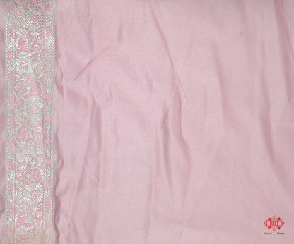Shades Of Baby Pink Single Zari Tanchoi Silk Saree - Bharat Silk House Tanchoi katan