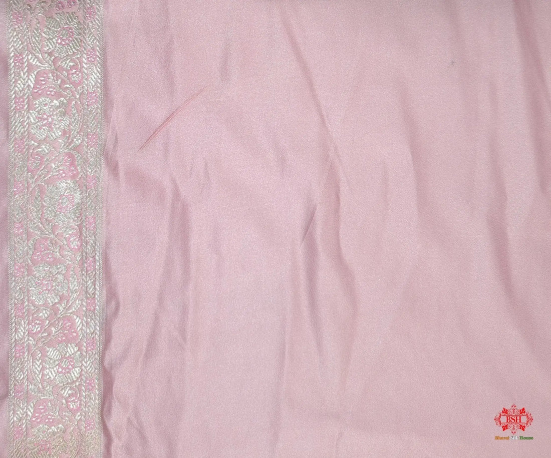 Shades Of Baby Pink Single Zari Tanchoi Silk Saree - Bharat Silk House Tanchoi katan