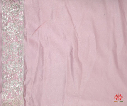 Shades Of Baby Pink Single Zari Tanchoi Silk Saree - Bharat Silk House Tanchoi katan