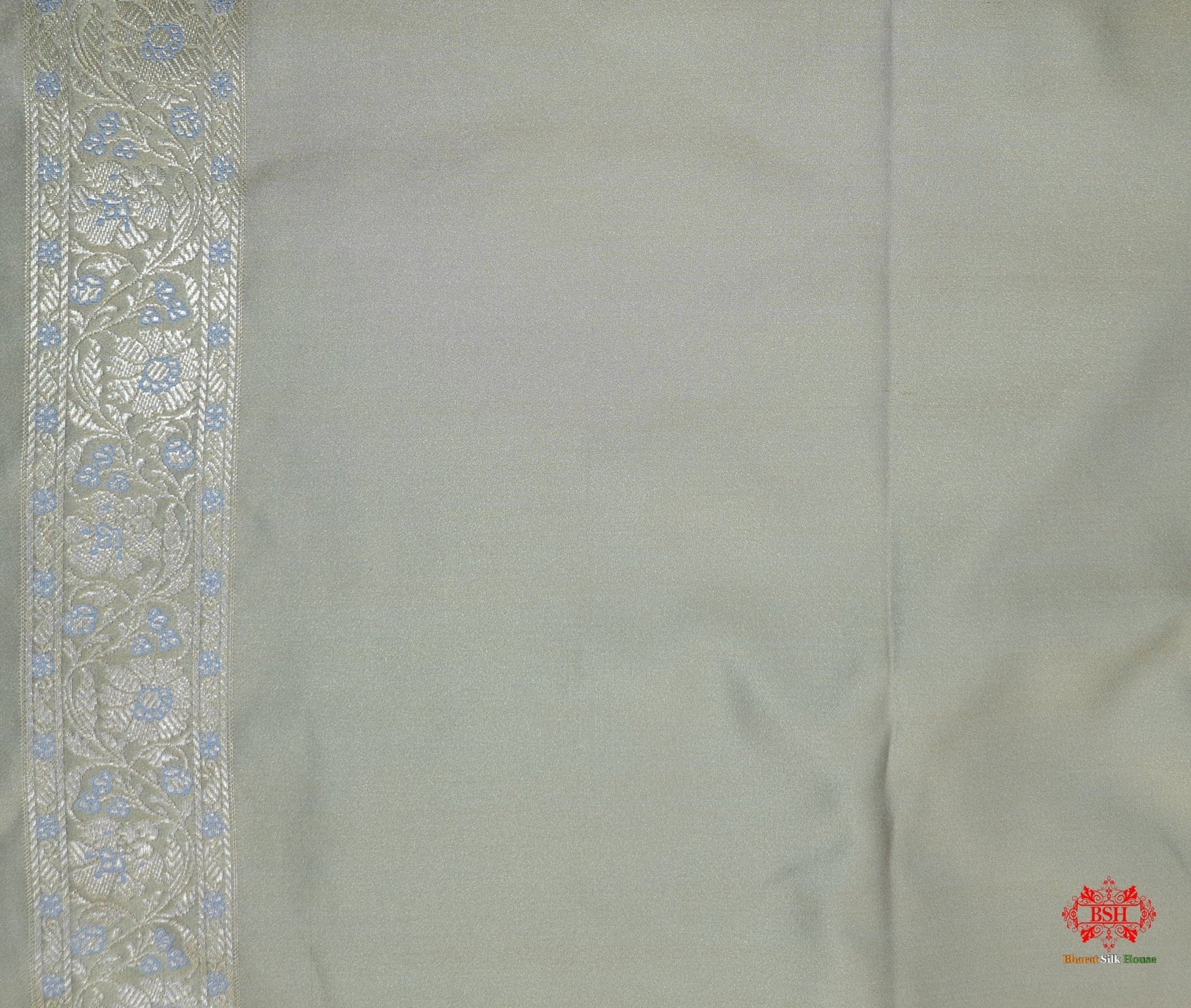 Shades Of Beige Single Zari Tanchoi Silk Saree - Bharat Silk House Tanchoi katan
