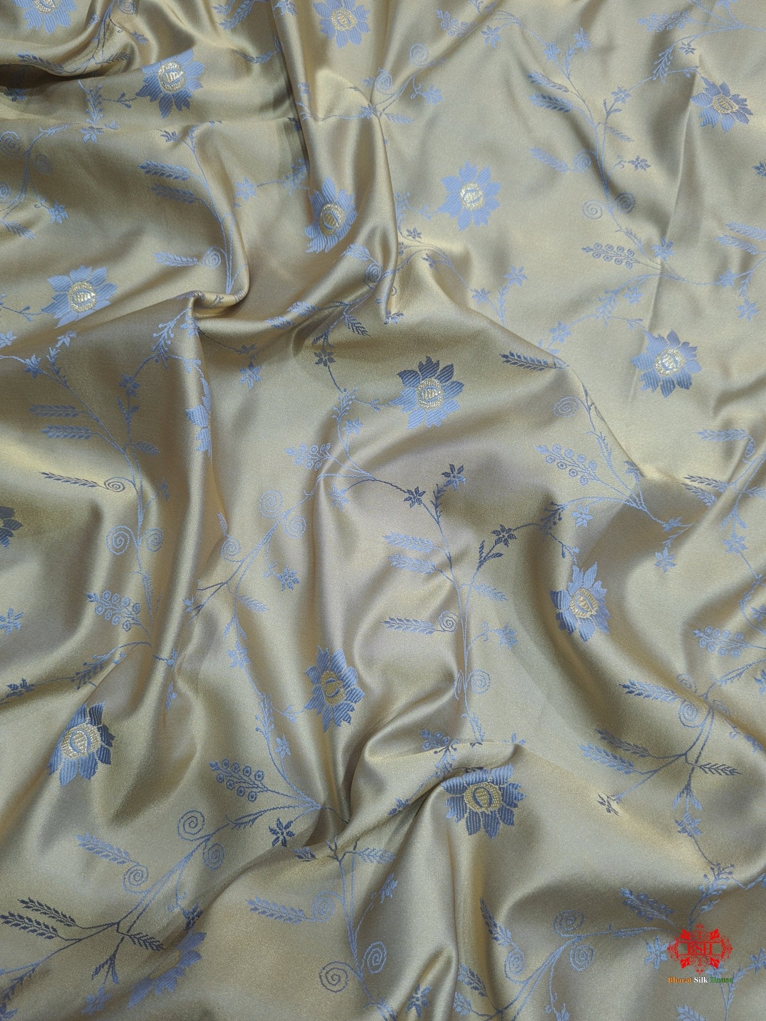 Shades Of Beige Single Zari Tanchoi Silk Saree - Bharat Silk House Tanchoi katan