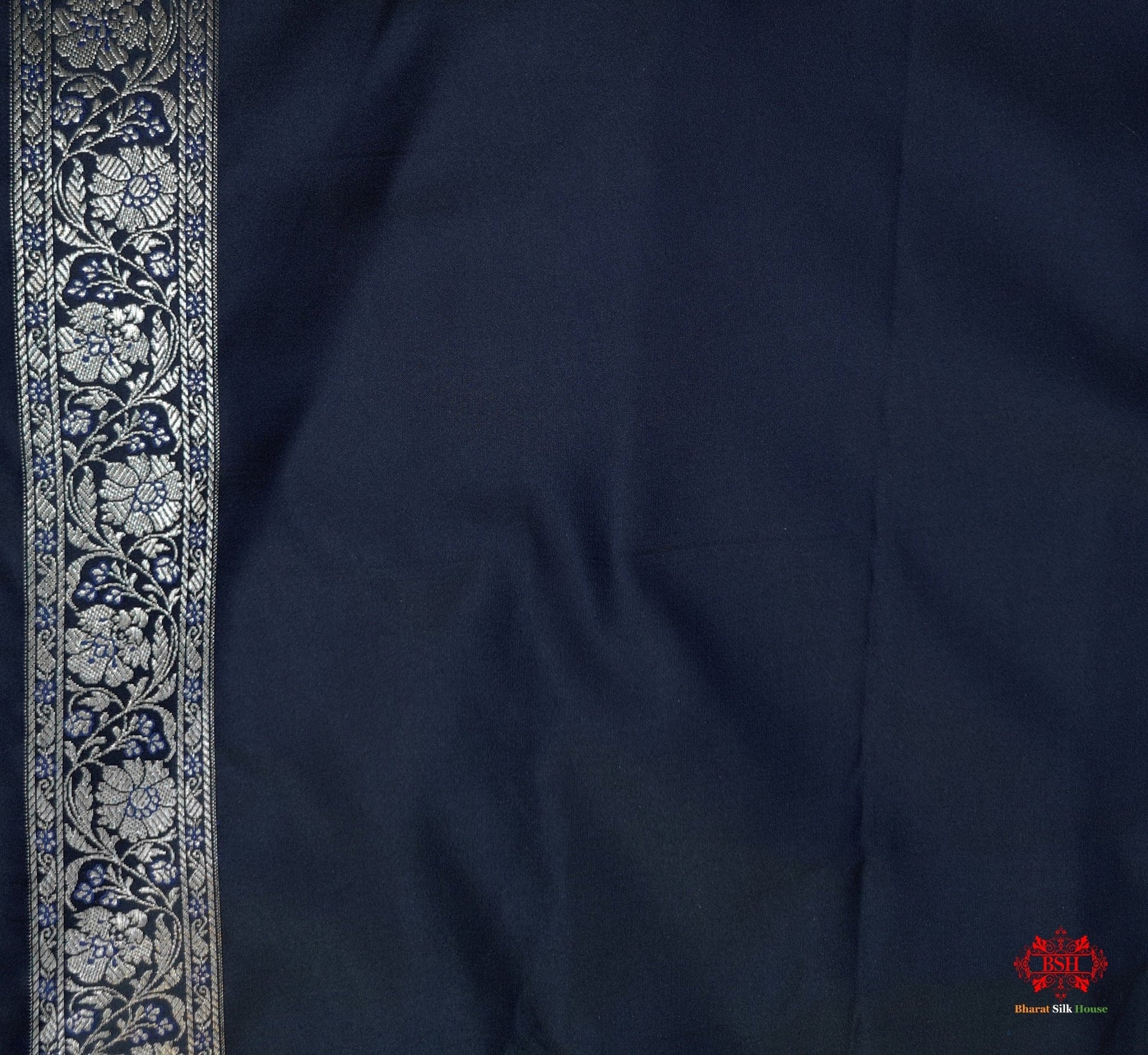 Shades Of Blue Single Zari Tanchoi Silk Saree - Bharat Silk House Tanchoi katan