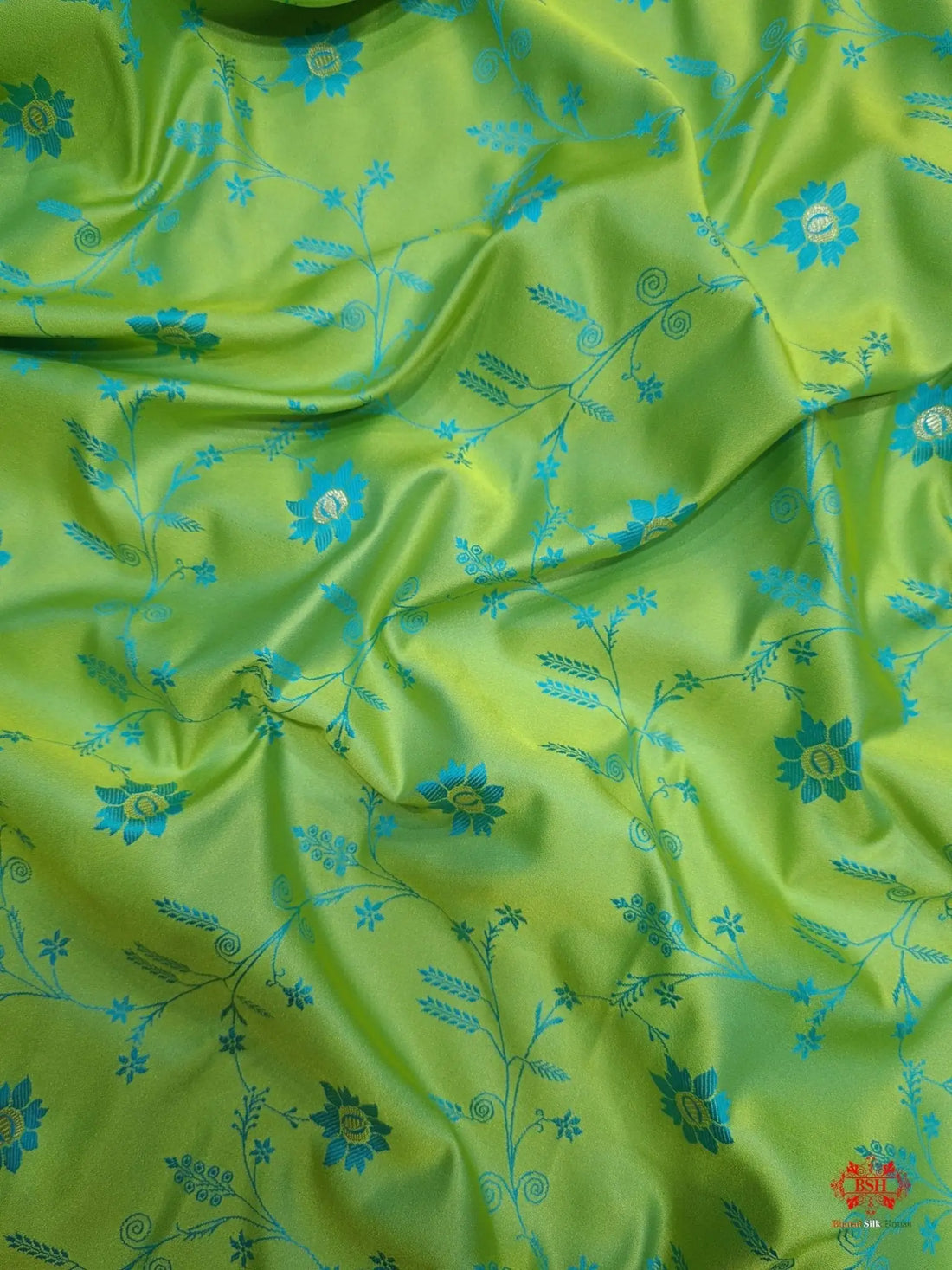 Shades Of Green Single Zari Tanchoi Silk Saree - Bharat Silk House Tanchoi katan