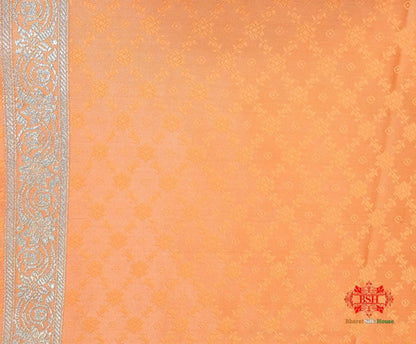 Shades Of Orange Single Zari Tanchoi Silk Saree - Bharat Silk House Tanchoi katan