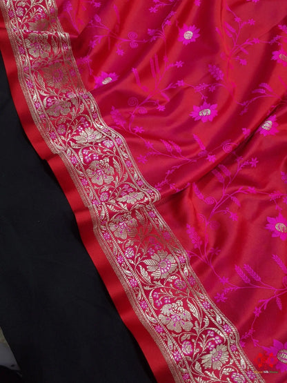 Shades Of Pink Single Zari Tanchoi Silk Saree - Bharat Silk House Tanchoi katan