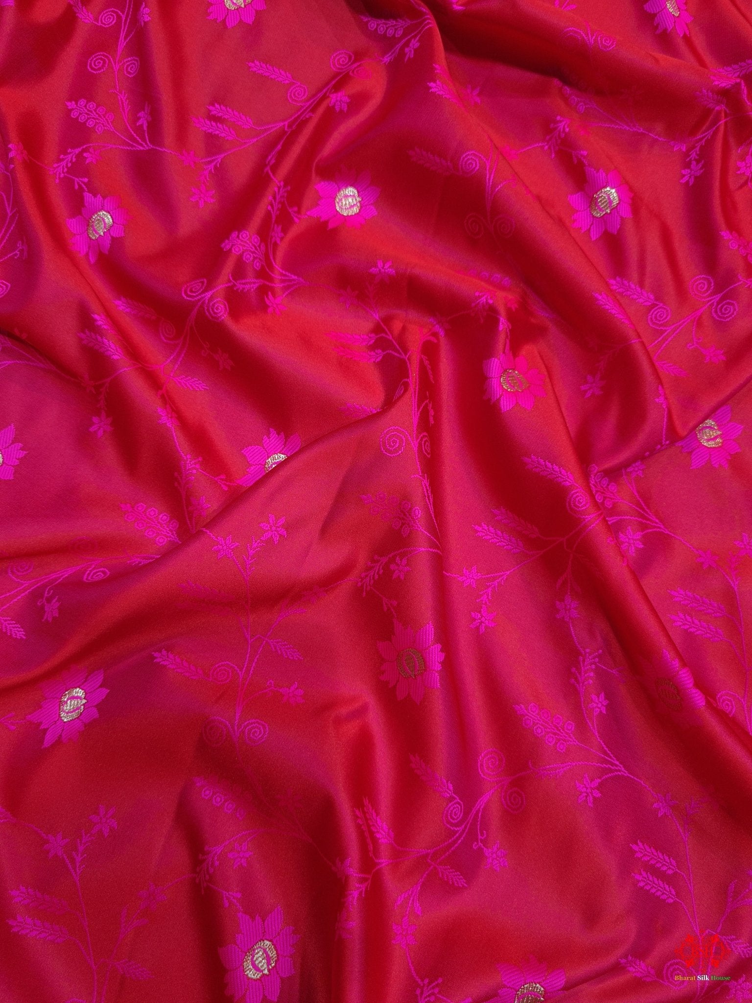 Shades Of Pink Single Zari Tanchoi Silk Saree - Bharat Silk House Tanchoi katan