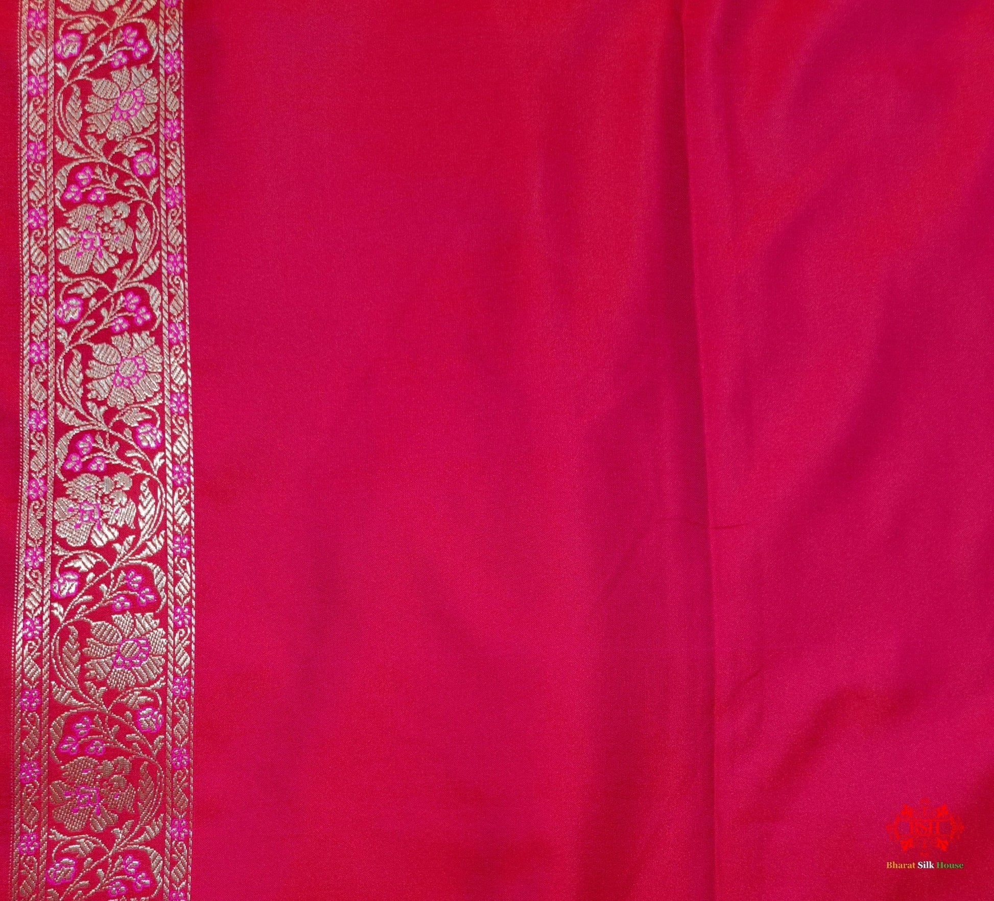 Shades Of Pink Single Zari Tanchoi Silk Saree - Bharat Silk House Tanchoi katan
