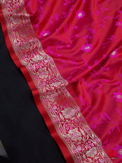 Shades Of Pink Single Zari Tanchoi Silk Saree - Bharat Silk House Tanchoi katan