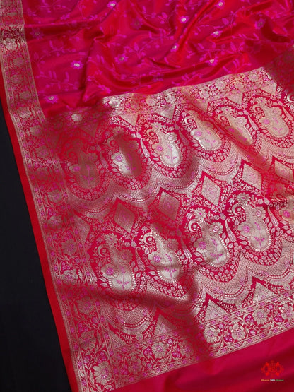 Shades Of Pink Single Zari Tanchoi Silk Saree - Bharat Silk House Tanchoi katan
