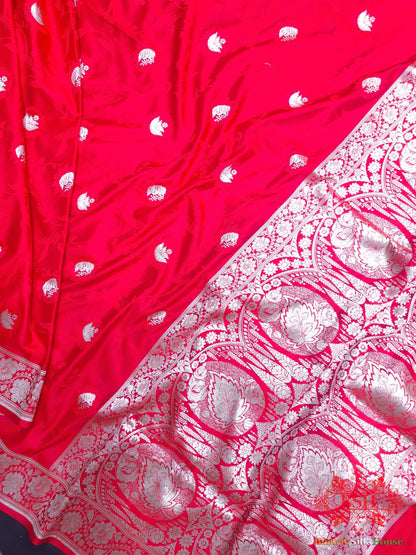Shades Of Red Single Zari Tanchoi Silk Saree - Bharat Silk House Tanchoi katan