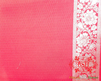 Shades Of Red Single Zari Tanchoi Silk Saree - Bharat Silk House Tanchoi katan