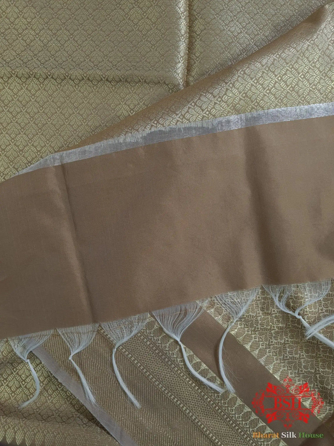 Tortilla Shades Of Brown Banarasi Brocade Semi Silk Dupatta - Bharat Silk House Semi Dupatte