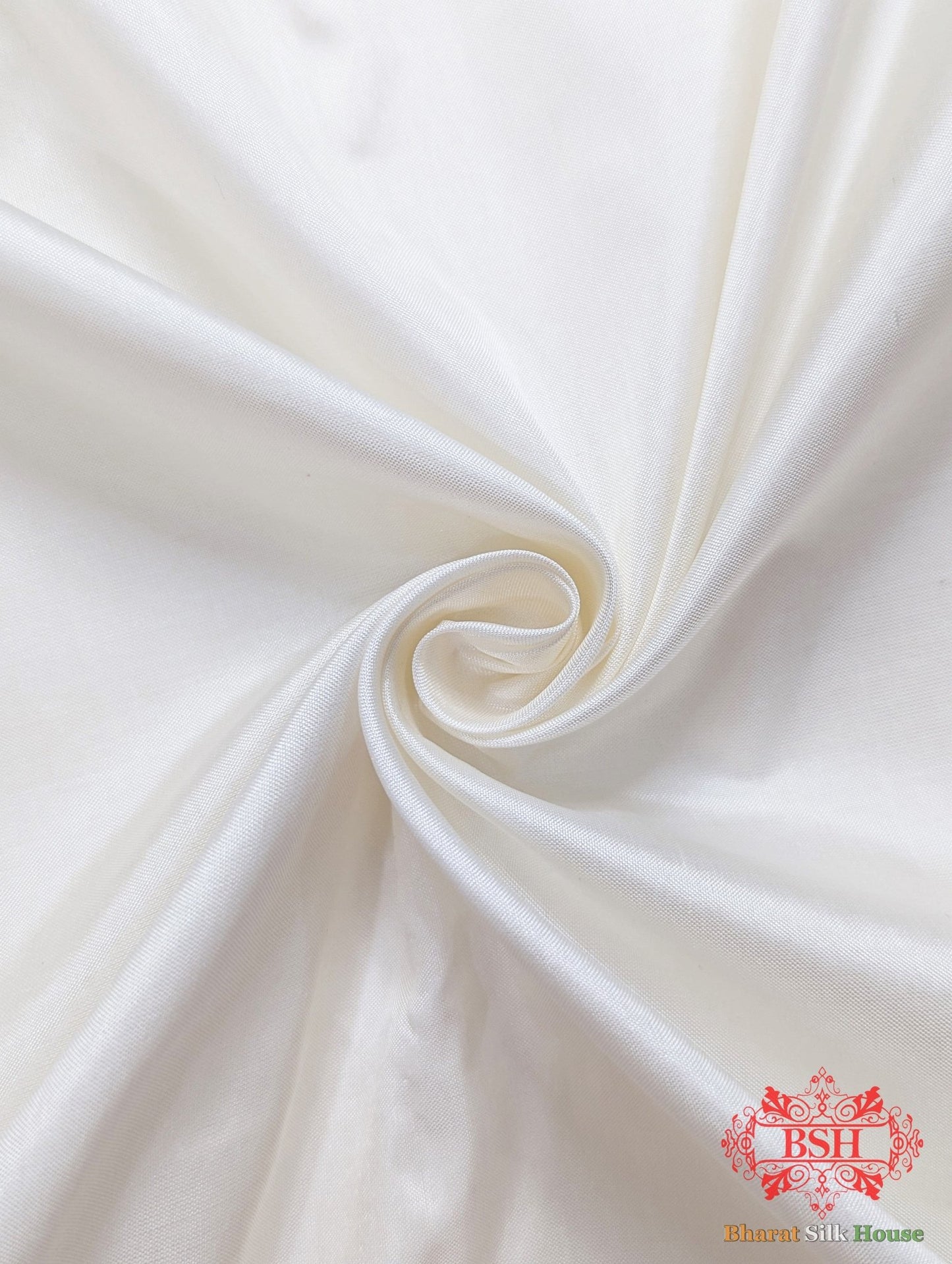White Pure Katan Silk Banarasi Saree - Bharat Silk House Pure Kataan Silk