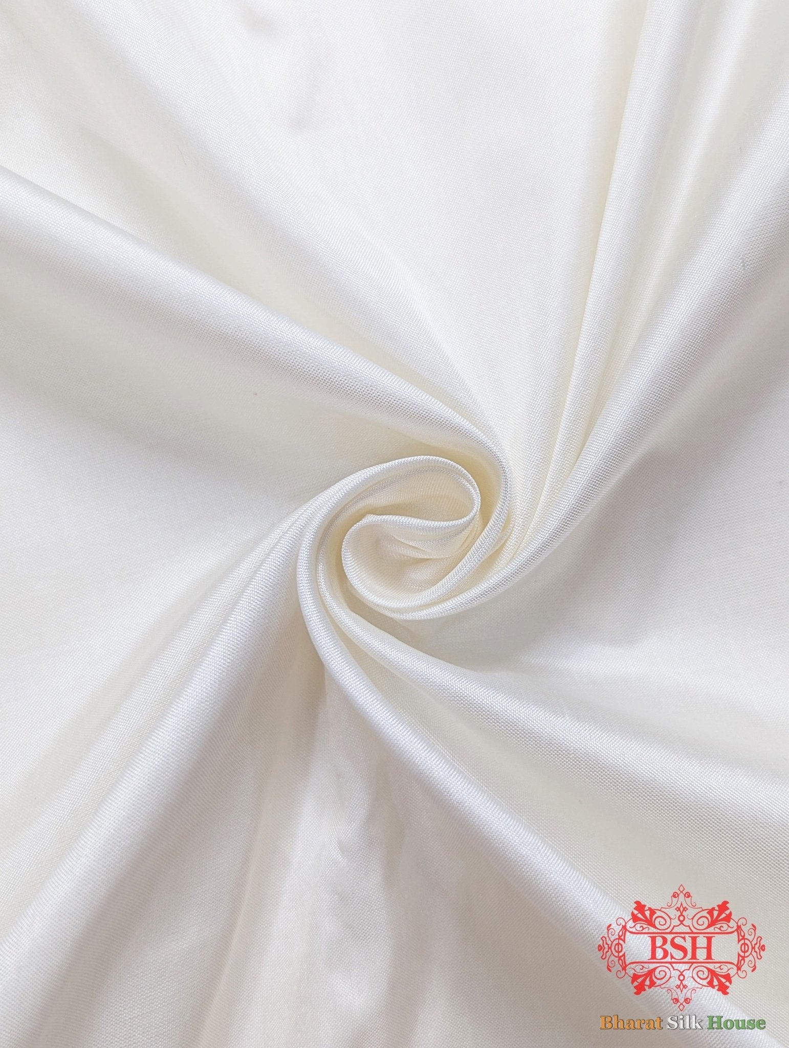 White Pure Katan Silk Banarasi Saree - Bharat Silk House Pure Kataan Silk